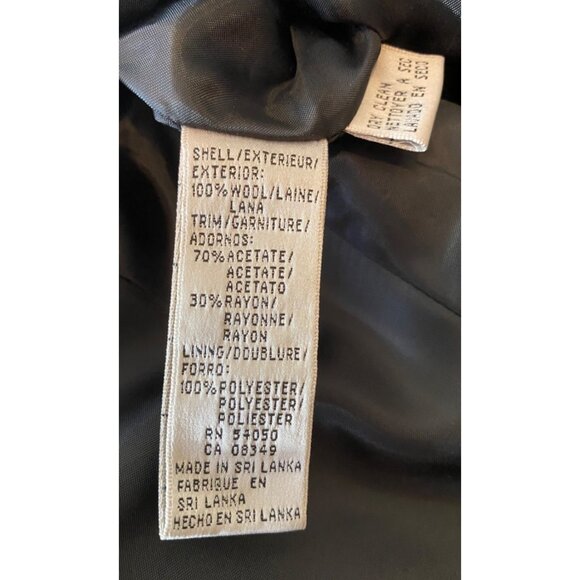 NWT Evan Picone Black Skirt Suit Velvet Collar Button Detail Size 12 - Picture 8 of 16